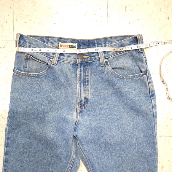 Work King | Men's Blue Jeans Straight Leg 32x30 - Picture 8 of 10